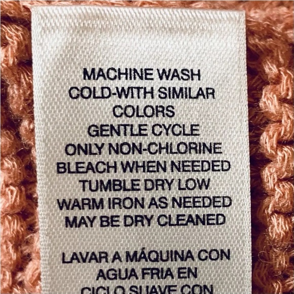 Chico's 2 Size L Large Coral Pink Crew Neck 3/4 Sleeve Knit Sweater Spring Summe - Picture 8 of 9